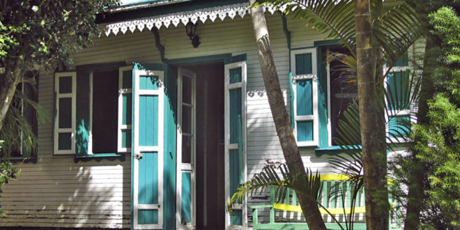 Idyllische kreolische Häuser auf La Réunion