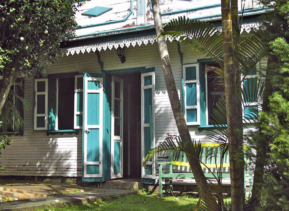 Idyllische kreolische Häuser auf La Réunion